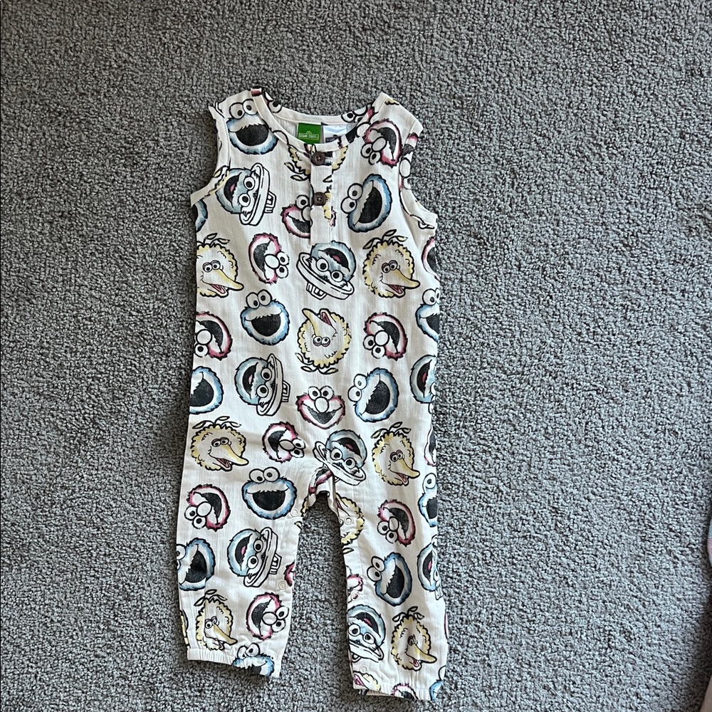 Sesame Street Multicolor Character Baby Outfit